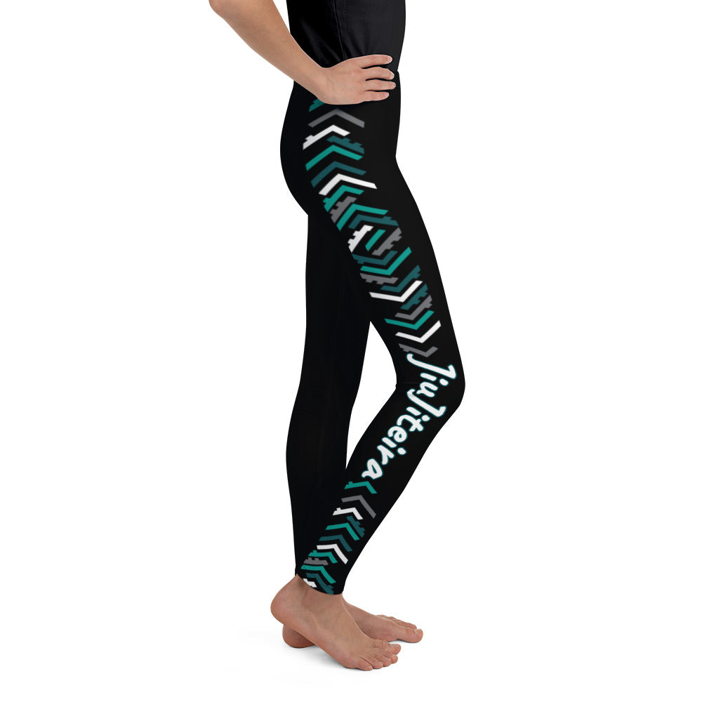 Youth Leggings sizes (8-14)- Jiujiteira Tribal Leggings - The Women of Jiujitsu