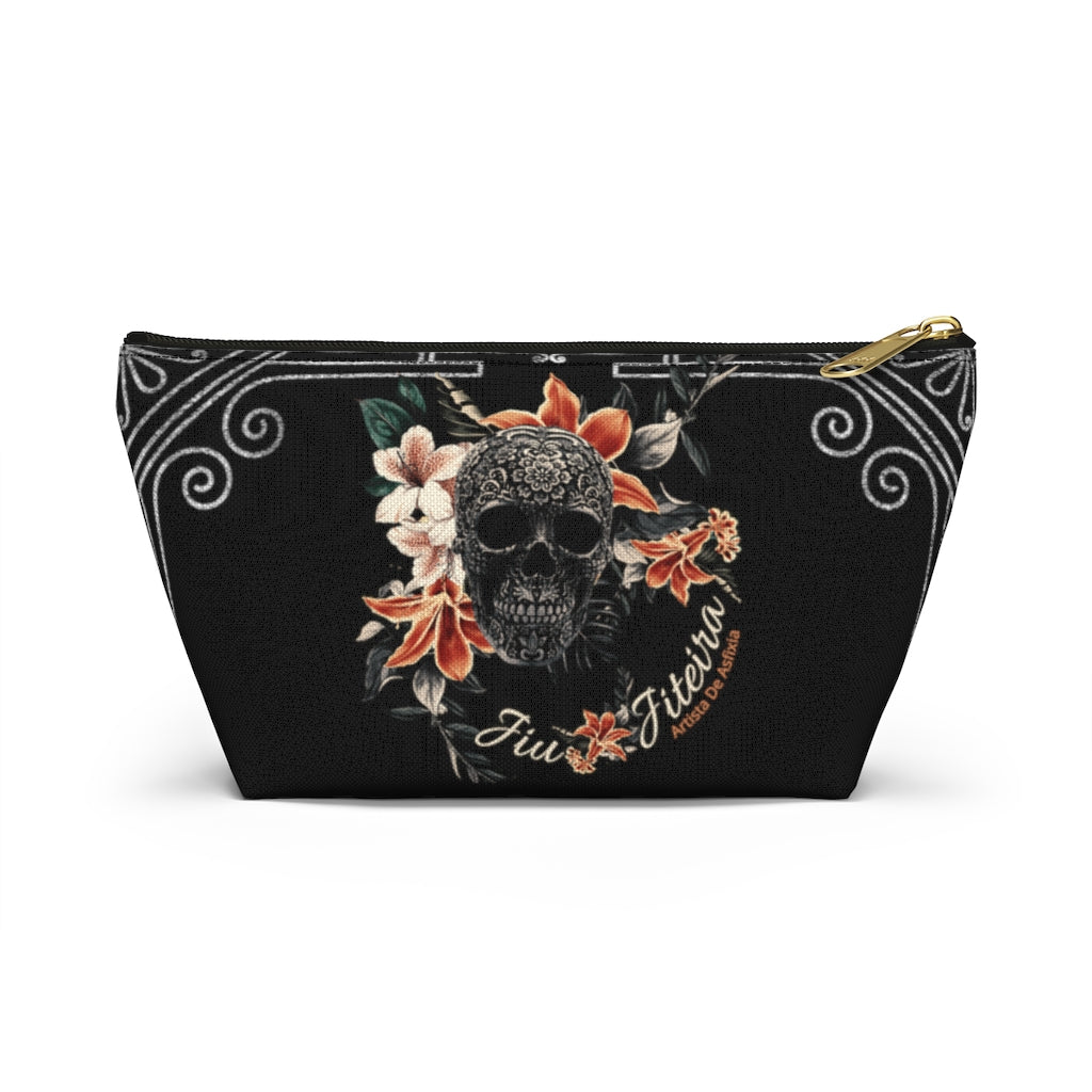 Accessory Pouch w T-bottom- Tropical Sugar Skull - The Women of Jiujitsu