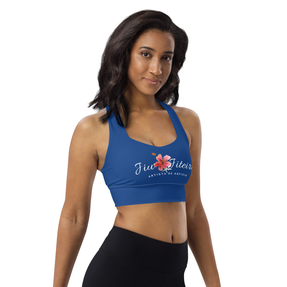 Longline sports bra- Jiujiteira Ranked Blue - The Women of Jiujitsu