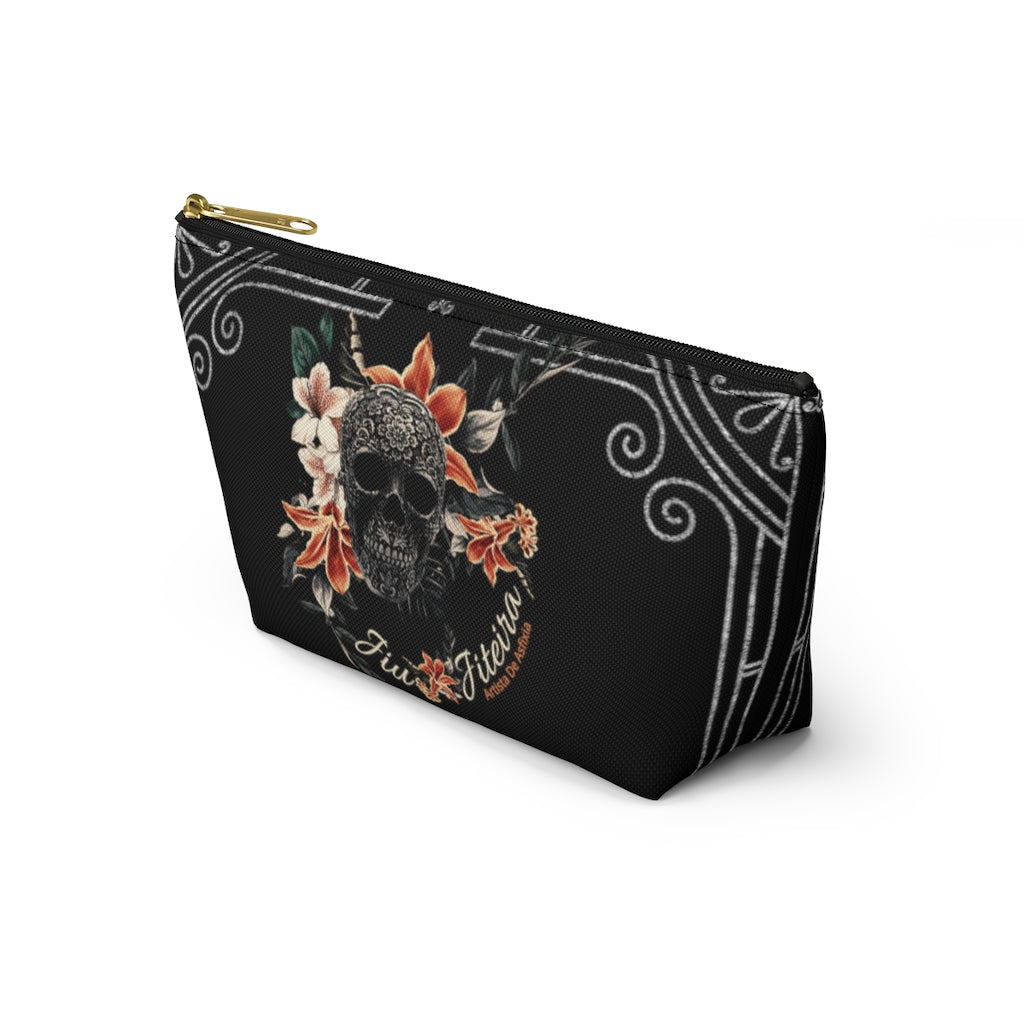 Accessory Pouch w T-bottom- Tropical Sugar Skull - The Women of Jiujitsu