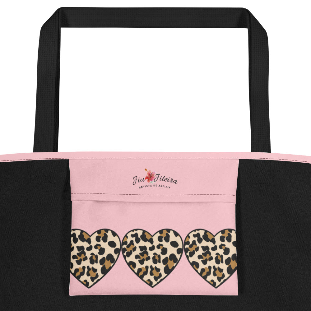 Bolsa de playa-JiuJitsu Love Leopard Print