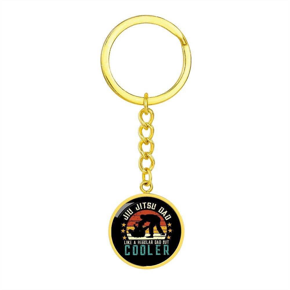 BJJ Pendant Keychain, Jiujitsu Dad, BJJ Gift for Him, BJJ Dad Gift, Brazilian Jiu-Jitsu Gifts, Bjj Charm Jewelry