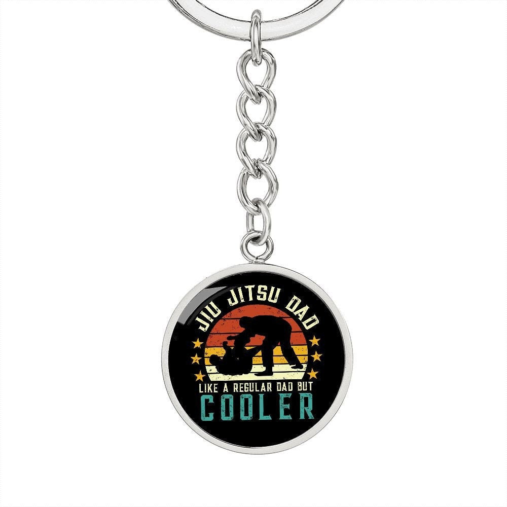 BJJ Pendant Keychain, Jiujitsu Dad, BJJ Gift for Him, BJJ Dad Gift, Brazilian Jiu-Jitsu Gifts, Bjj Charm Jewelry