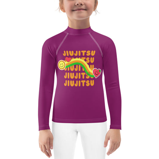 Kids BJJ Rash Guard - JiuJitsu Rainbow | Jiujiteira No-Gi Shirt for Girls (Sizes 2T–7)-rash guard-The Women of Jiujitsu