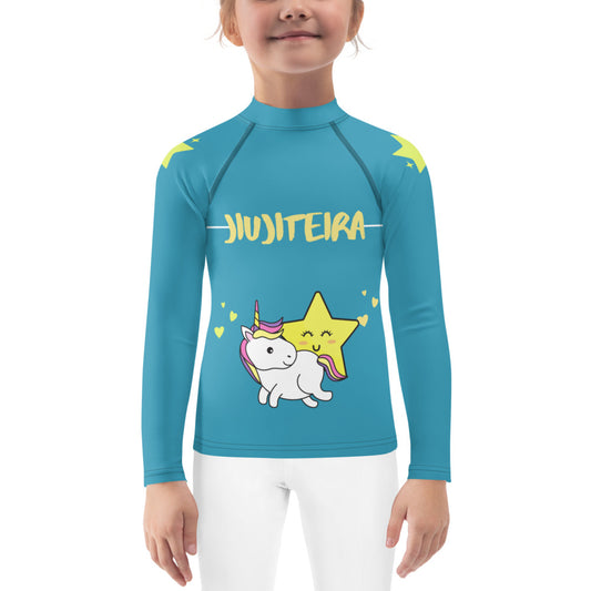 Kids BJJ Rash Guard -Jiujitsu Unicorn | Jiujiteira No-Gi Shirt for Girls (Sizes 2T–7)-rash guard-The Women of Jiujitsu