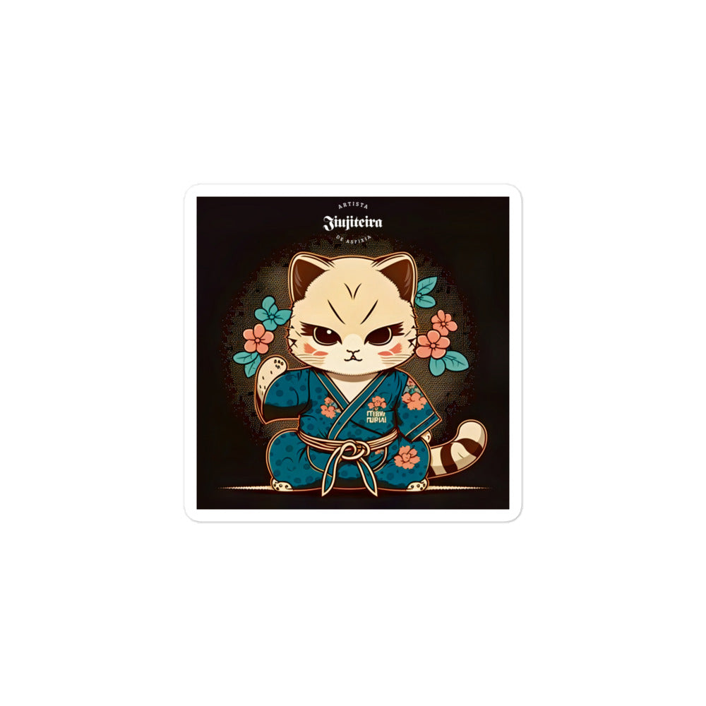 Pegatinas sin burbujas- Ninja Kitty Paige, La Mujer del Jiujitsu