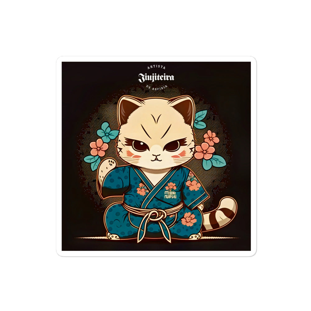 Pegatinas sin burbujas- Ninja Kitty Paige, La Mujer del Jiujitsu