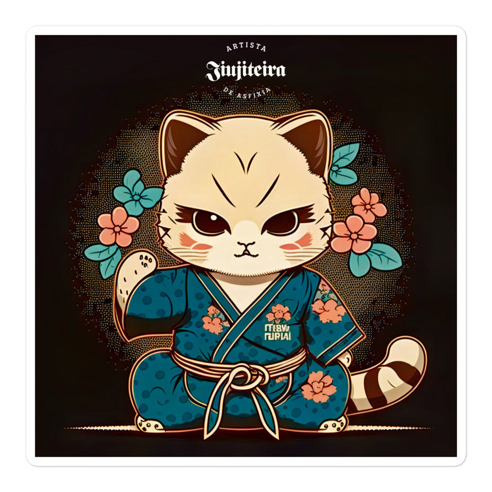 Pegatinas sin burbujas- Ninja Kitty Paige, La Mujer del Jiujitsu