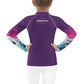 Kids BJJ Rash Guard - Great Wave Inspired Jiujiteira Kitten | Jiujiteira No-Gi Shirt for Girls (Sizes 2T–7)-rash guard-The Women of Jiujitsu