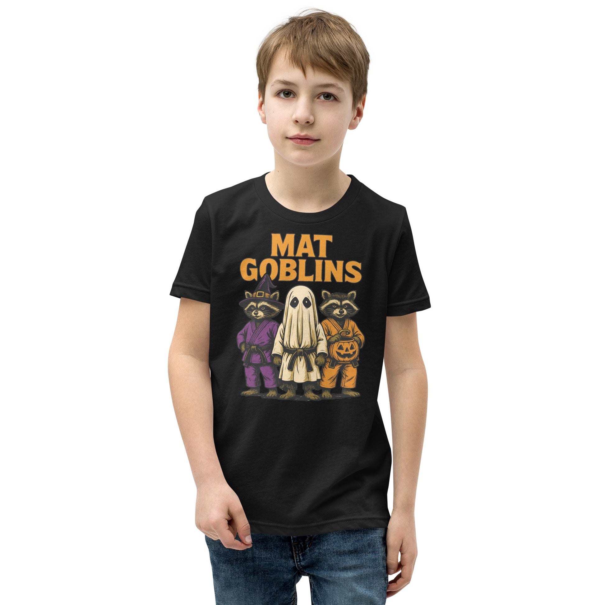 Mat Goblins Halloween Youth BJJ T-Shirt – Funny Brazilian Jiu-Jitsu Martial Arts Tee for Kids