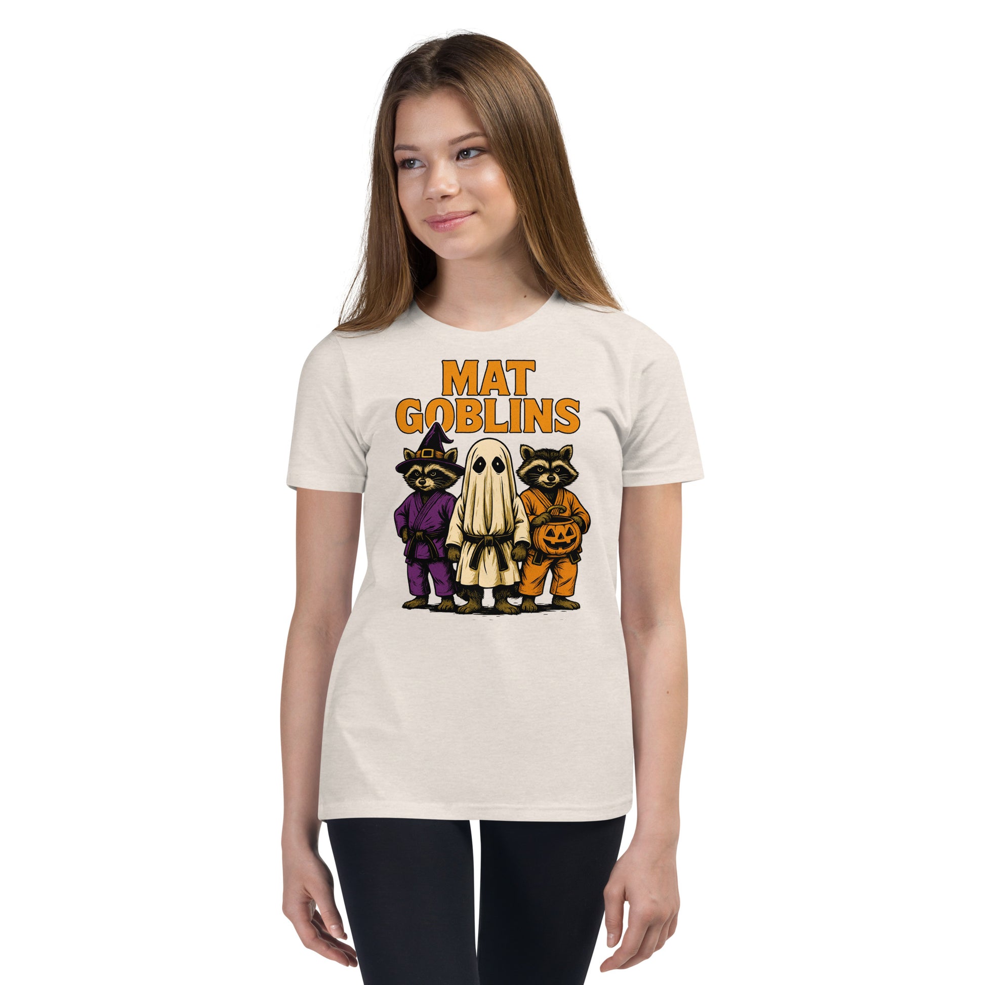 Mat Goblins Halloween Youth BJJ T-Shirt – Funny Brazilian Jiu-Jitsu Martial Arts Tee for Kids