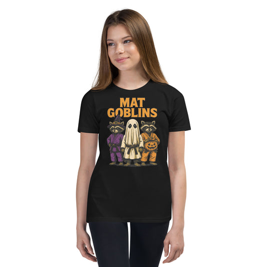 Mat Goblins Halloween Youth BJJ T-Shirt – Funny Brazilian Jiu-Jitsu Martial Arts Tee for Kids