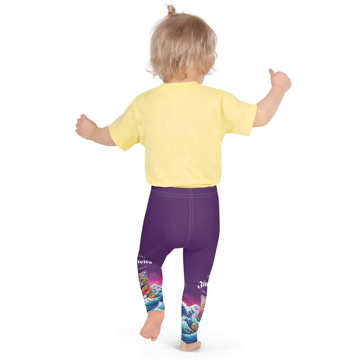 Kid's Leggings 2T-7- Great Wave Inspired Jiujiteira Kitten