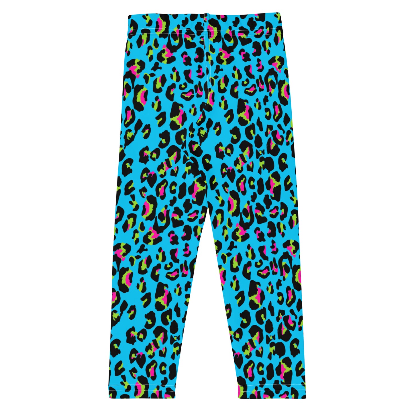 Kid's Leggings 2T-7- Jiujiteira Turquoise Leopard Print