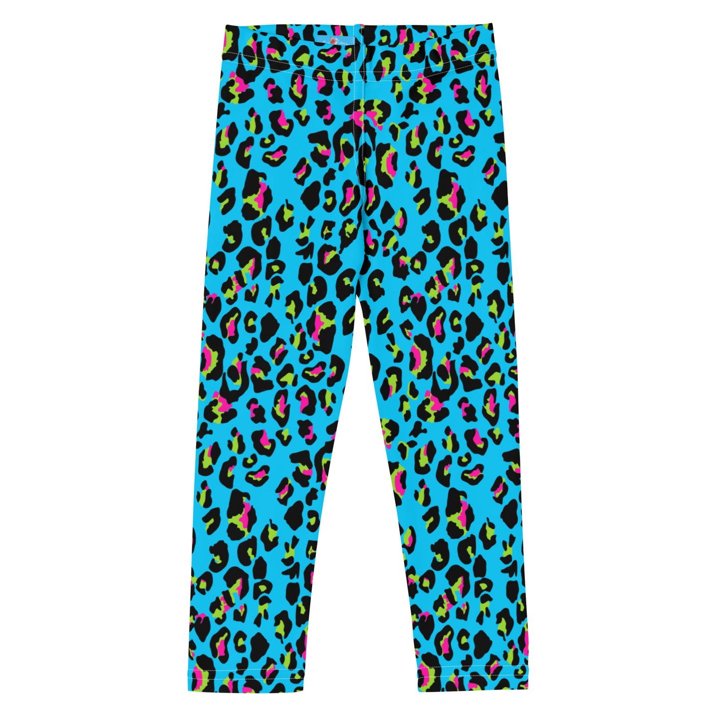 Kid's Leggings 2T-7- Jiujiteira Turquoise Leopard Print