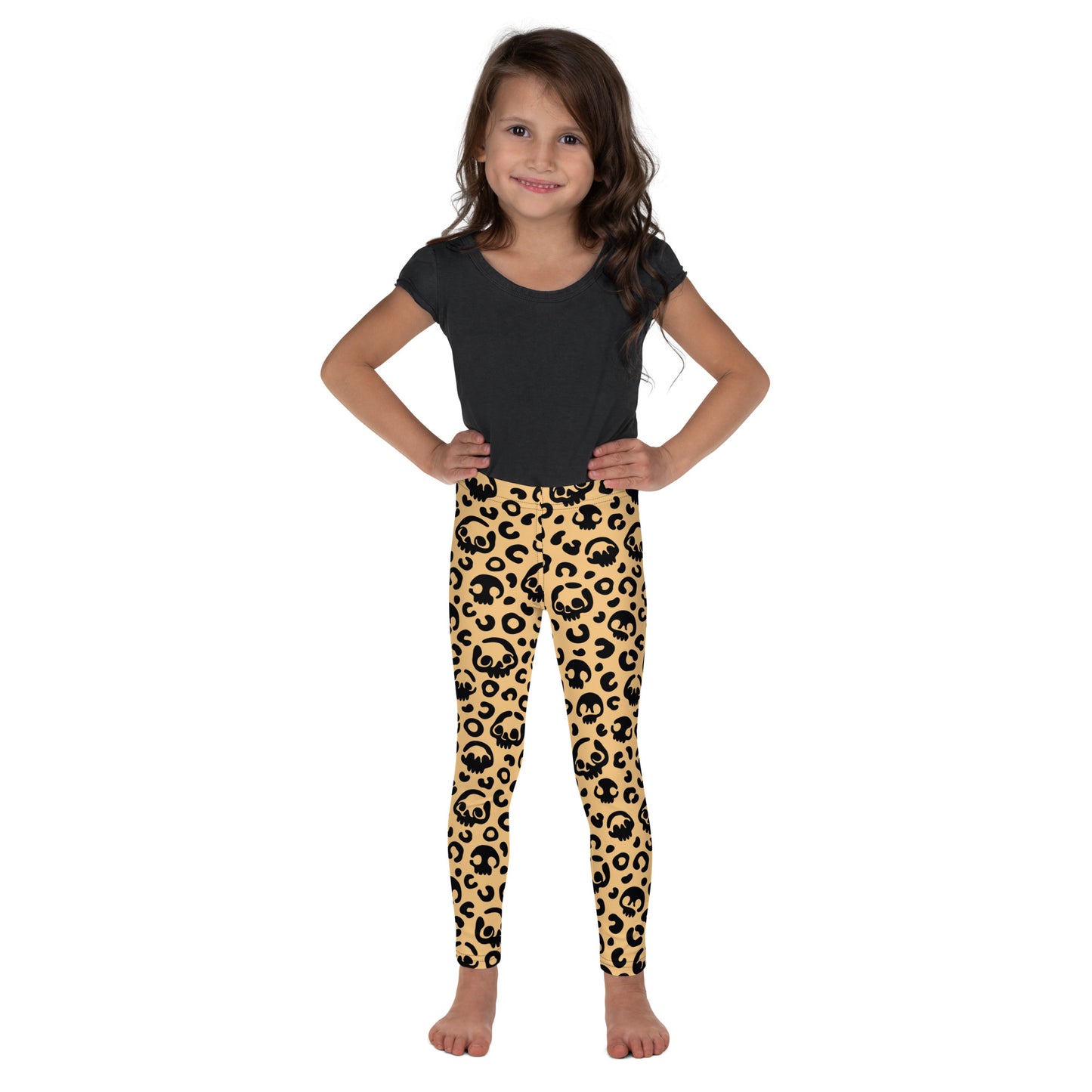 Kids Leggings Size 2T-7- Jiujiteira Spooky Leopard Skulls