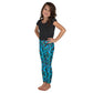 Kid's Leggings 2T-7- Jiujiteira Turquoise Leopard Print