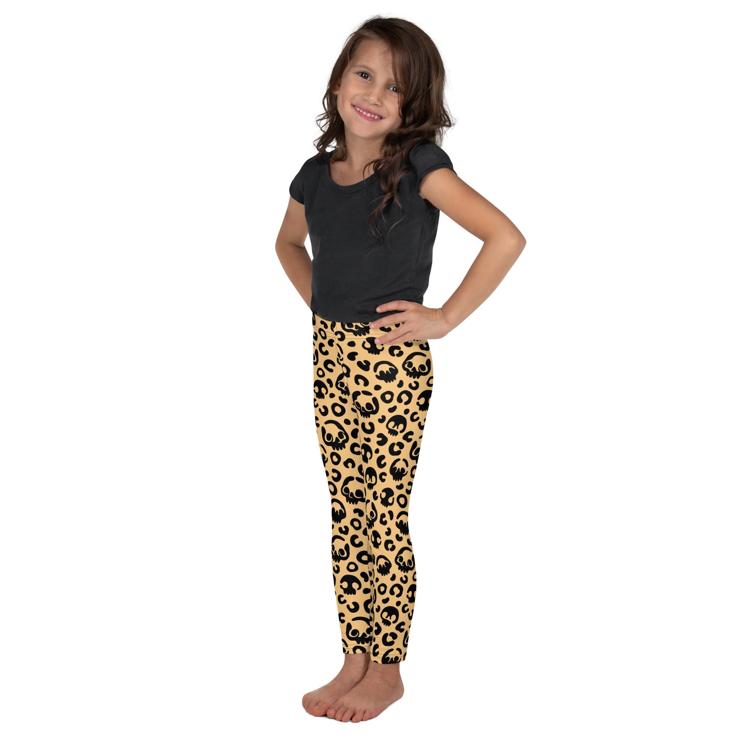 Kids Leggings Size 2T-7- Jiujiteira Spooky Leopard Skulls