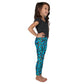 Kid's Leggings 2T-7- Jiujiteira Turquoise Leopard Print