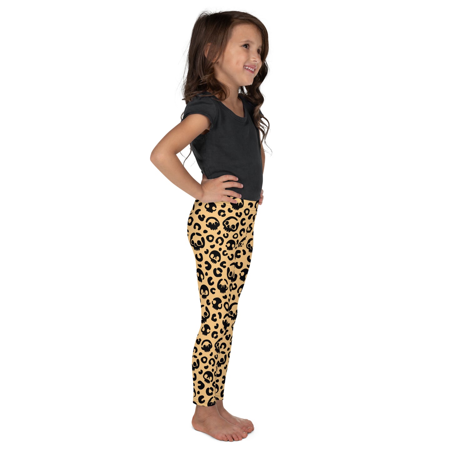 Kids Leggings Size 2T-7- Jiujiteira Spooky Leopard Skulls