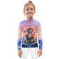 Kids Patriotic Cat Rash Guard | Funny 4th of July BJJ Rashguard for Boys & Girls | Jiujiteira No-Gi Compression Shirt