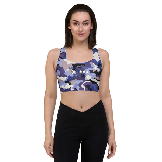 Longline sports bra- Jiujitera All Over Print Camo