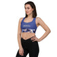 Longline sports bra- Jiujiteira Camouflage, Blue