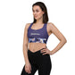 Longline sports bra- Jiujiteira Camouflage, Purple