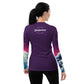 Women's Rash Guard- Jiujitsu Kitty in Gi, Purple BJJ Rashguard