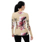 Women's Rash Guard- Jiujiteira Cherry Blossom Tan