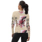 Women's Rash Guard- Jiujiteira Cherry Blossom Tan