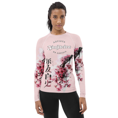 Women's Rash Guard- Cherry Blossom Pink