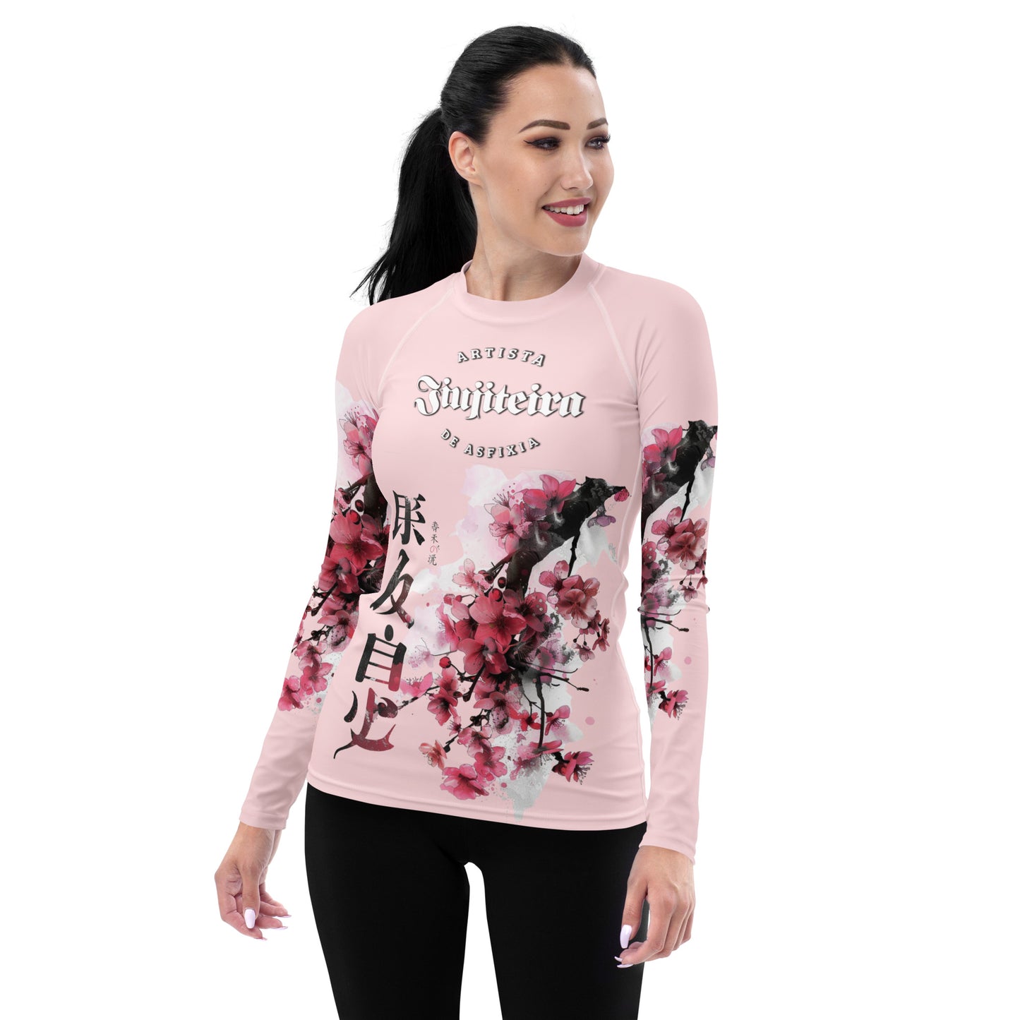 Women's Rash Guard- Cherry Blossom Pink