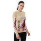 Women's Rash Guard- Jiujiteira Cherry Blossom Tan