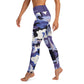 Leggings- Jiujiteira Camouflage, Floral Logo, Purple Waist Band