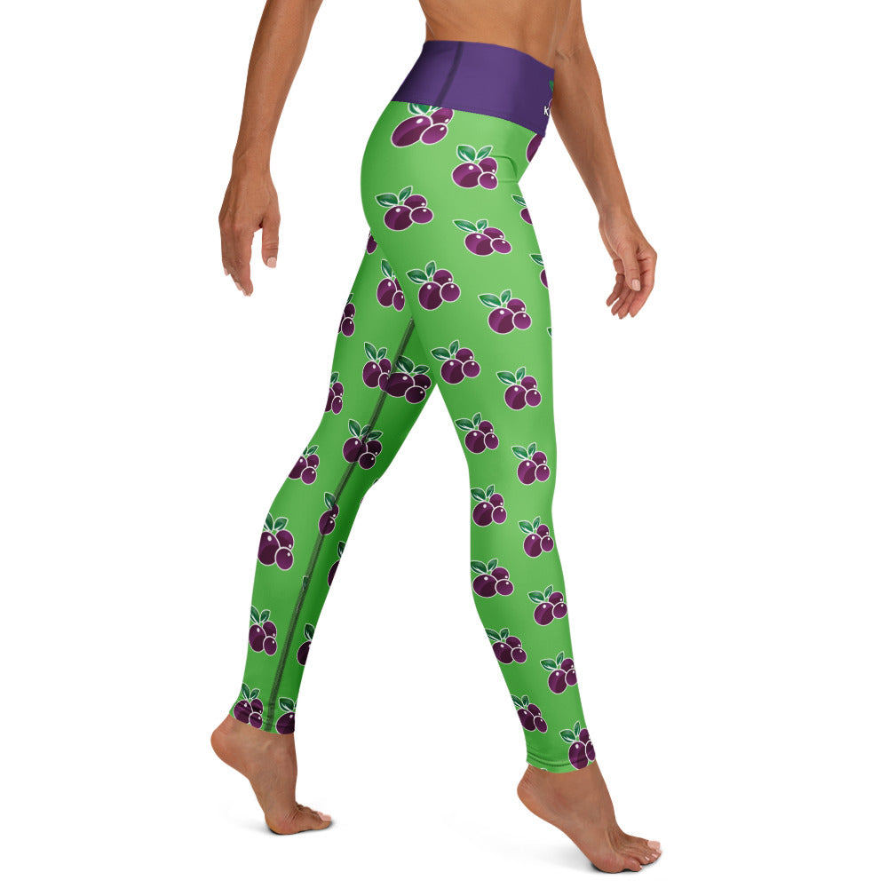 Kindom Acai GREEN leggings PURPLE Waist band
