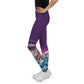 Youth Leggings - Great Wave Inspired Jiujiteira Kitten