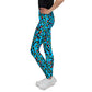 Youth Leggings - Jiujiteira Turquoise Leopard Print