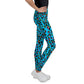 Youth Leggings - Jiujiteira Turquoise Leopard Print