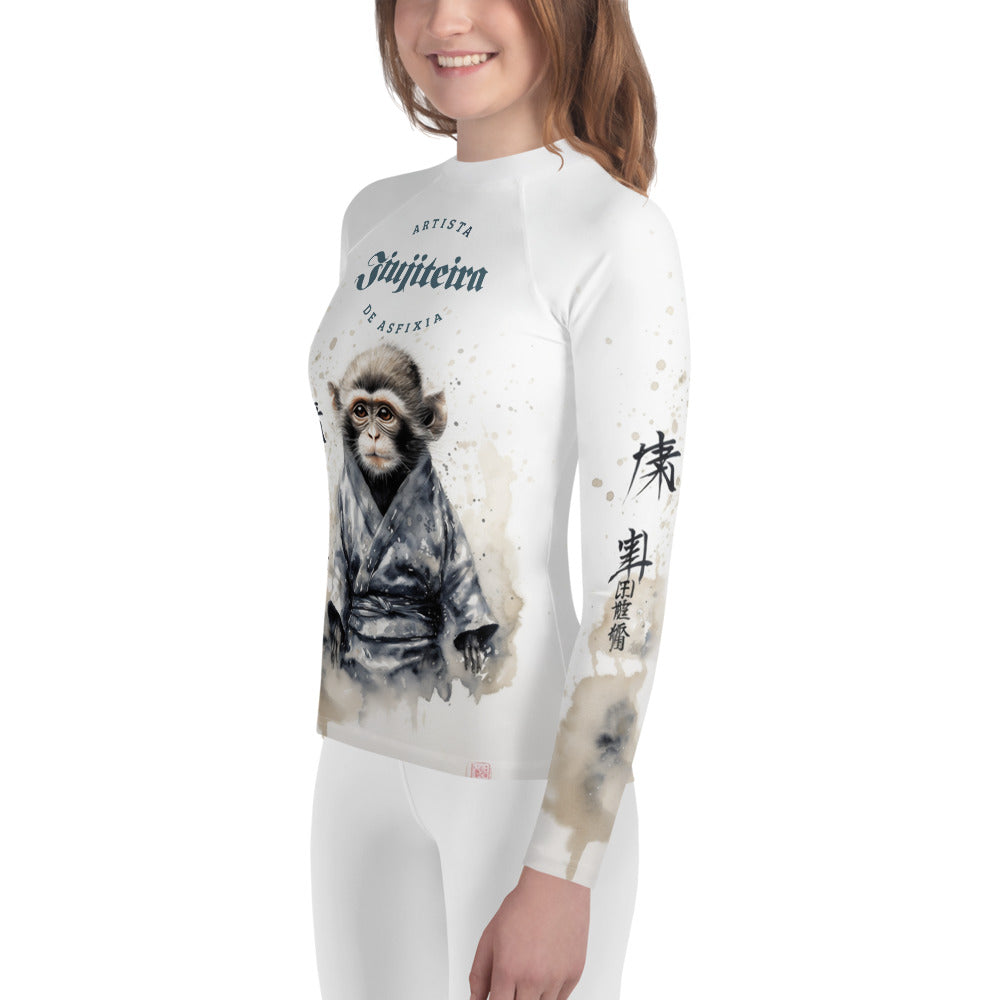 Youth Rash Guard- BJJ Rash guard, Jiujitsu Rash Guard, Sports Rash Guards for Boys and Girls, Full Sleeve Compression BJJ Kids and Youth Rash Guard