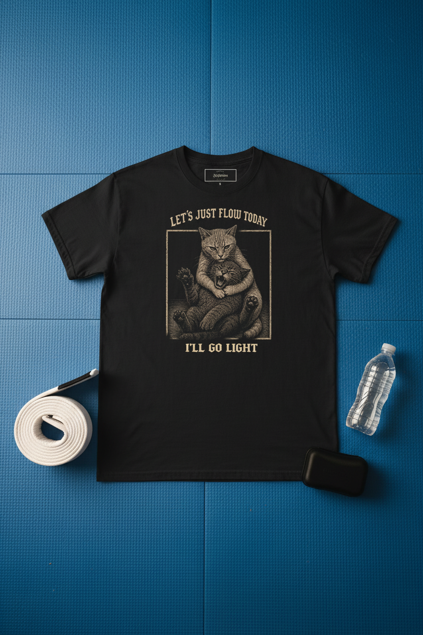 Flat Lay on BJJ Mat
