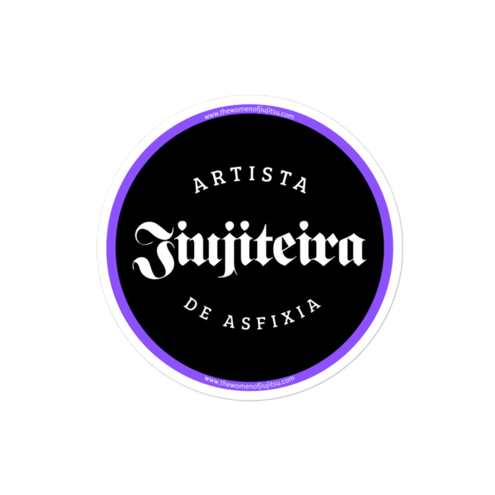 Bubble-free stickers- Jiujiteira Artista De Asfixia Logo