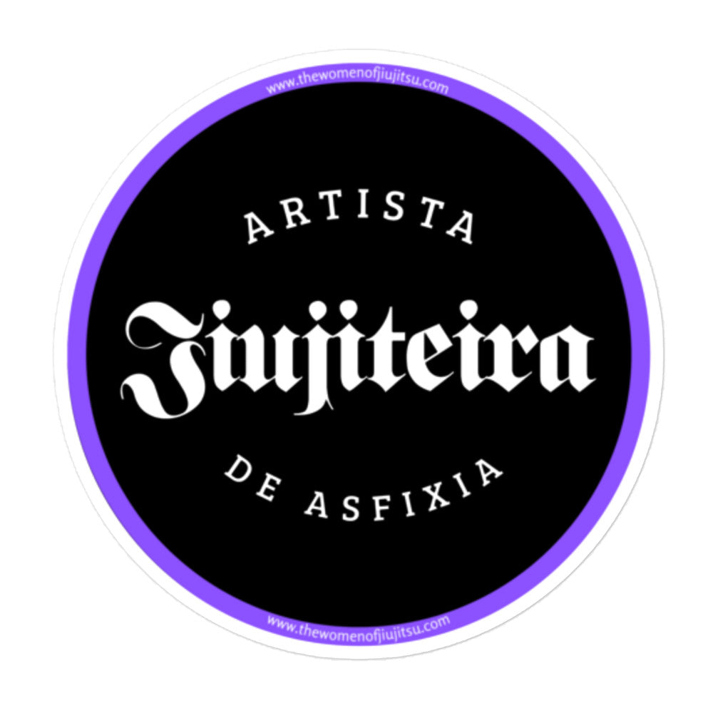 Bubble-free stickers- Jiujiteira Artista De Asfixia Logo