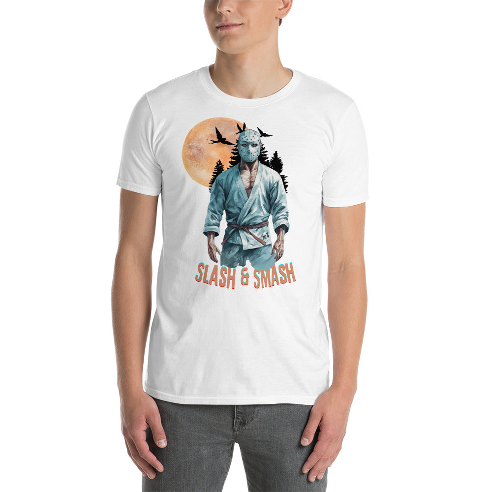 Short-Sleeve Unisex T-Shirt- Shirt- BJJ Tee, Halloween Jason Vorhees Jiujitsu t-shirt