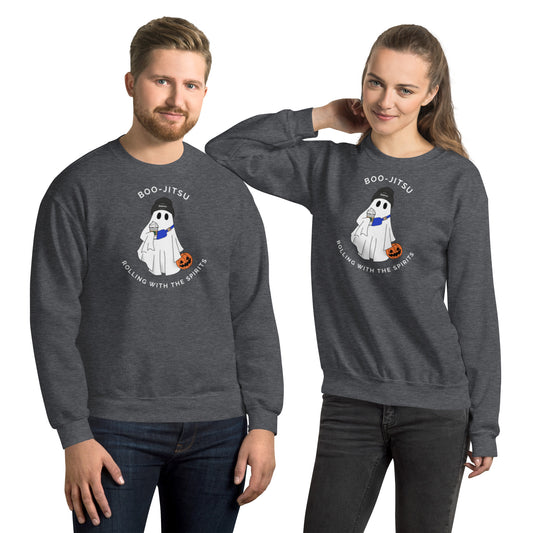 Unisex Sweatshirt- BJJ Halloween Sweatshirt BJJ Ghost, Jiujitsu ghost