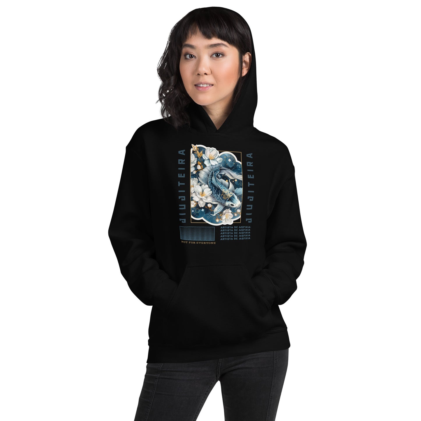 Unisex Hoodie- Unisex Hoodie- Jiujiteira Blue Koi