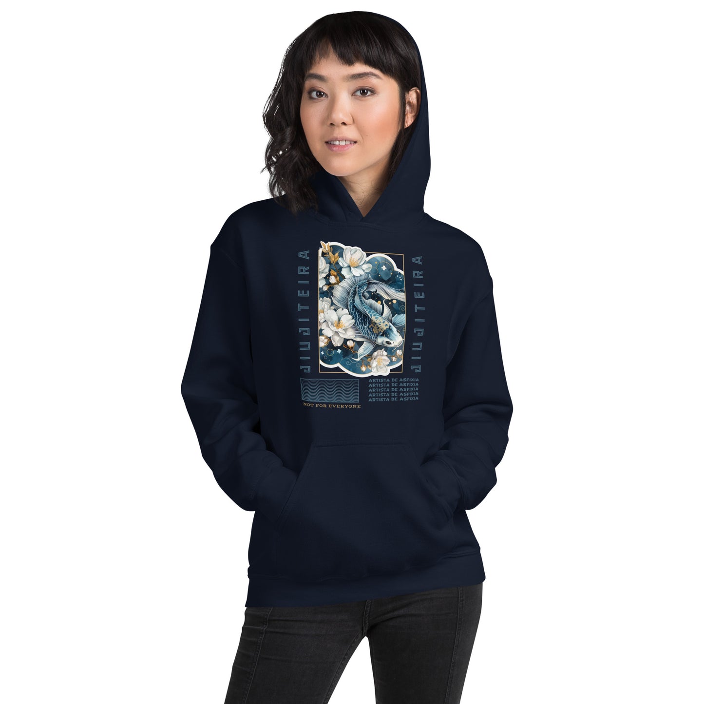 Unisex Hoodie- Unisex Hoodie- Jiujiteira Blue Koi