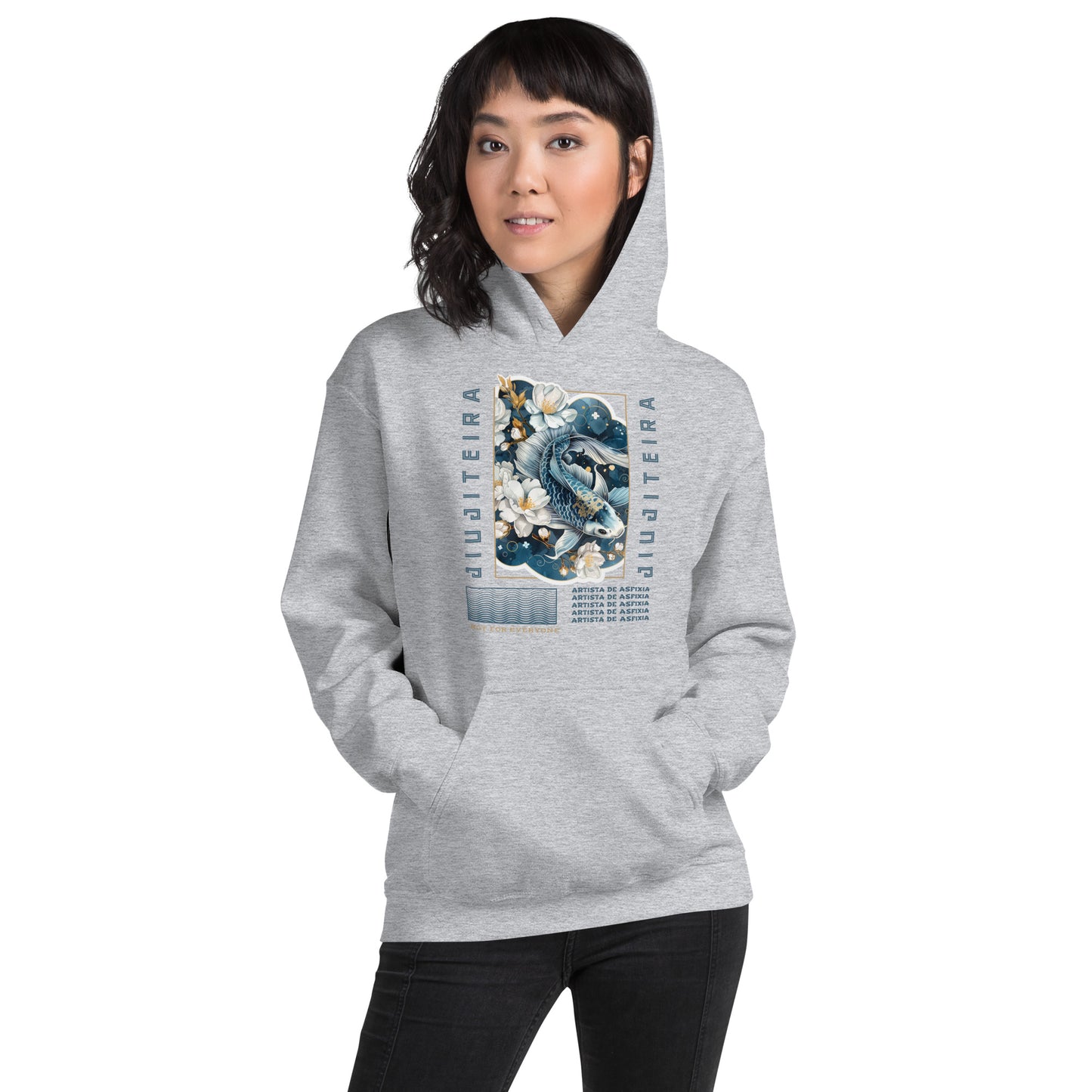 Unisex Hoodie- Unisex Hoodie- Jiujiteira Blue Koi