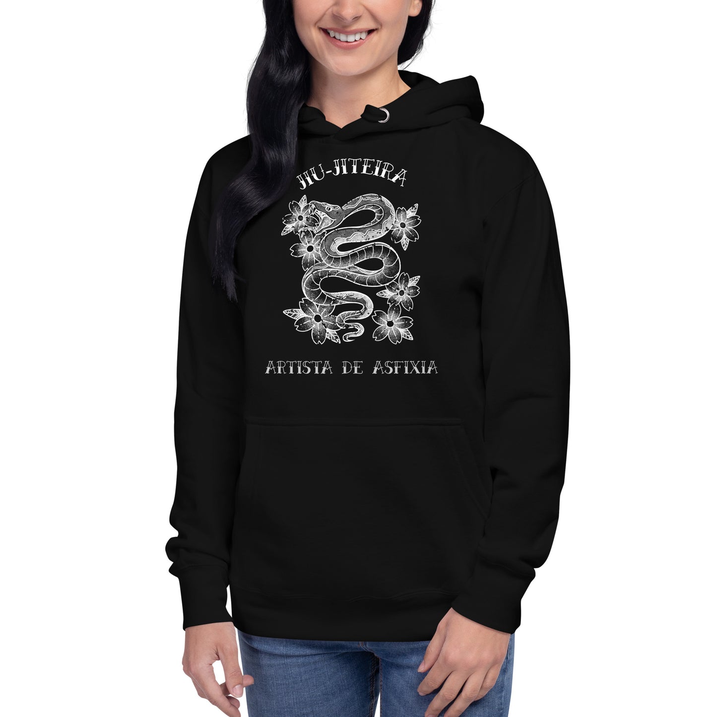 Unisex Hoodie- Jiujiteira Tattoo Snake Art Artista De Asfixia