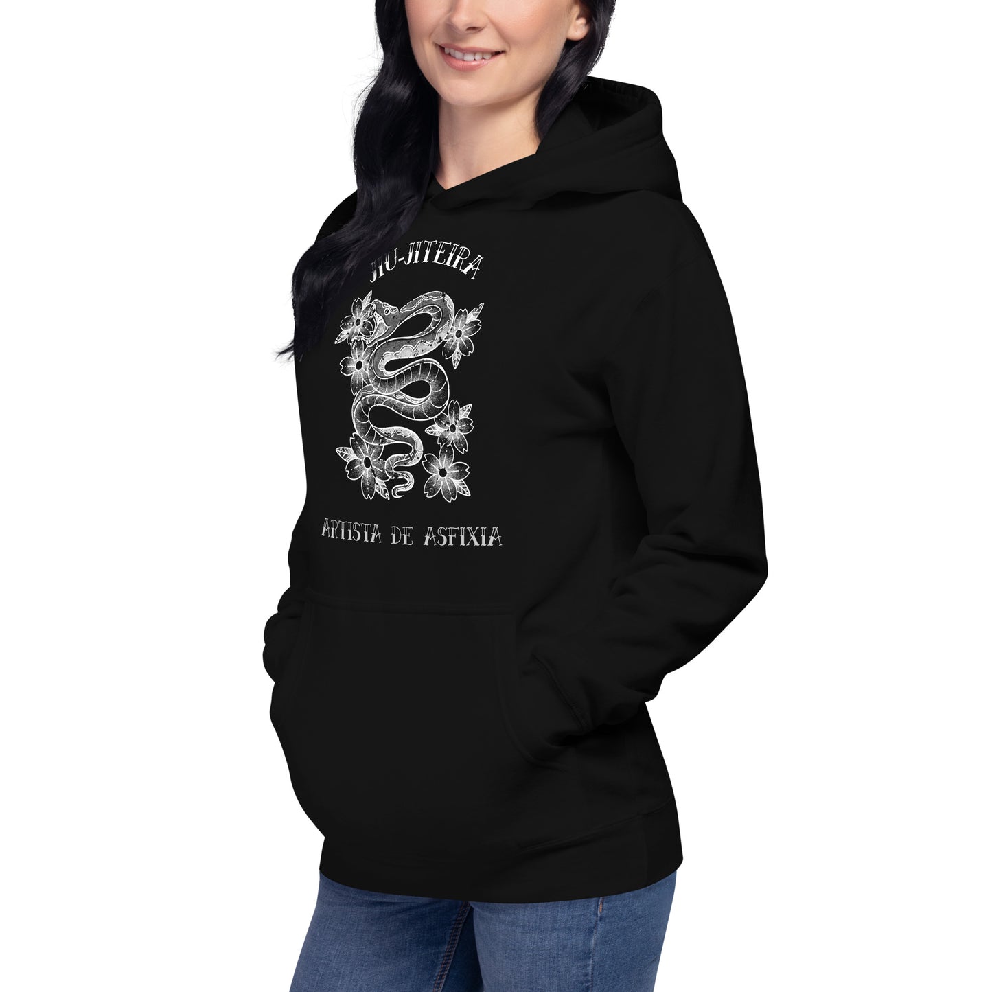 Unisex Hoodie- Jiujiteira Tattoo Snake Art Artista De Asfixia